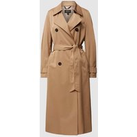 comma Trenchcoat mit Bindegürtel in Camel, Größe 40 von comma