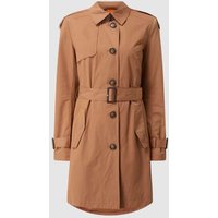 comma Trenchcoat mit Taillengürtel in Cognac, Größe 46 von comma