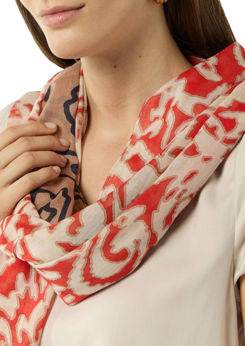 comma - Tuch beige|rot - Gr. - OS von comma