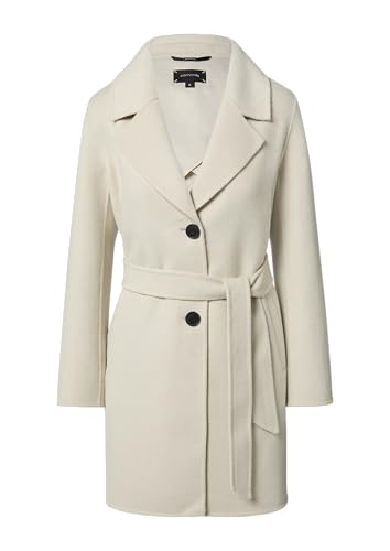 comma Weicher Blazer-Mantel im Relaxed Fit mit Gürtel und Logo-Detail helles beige S von comma