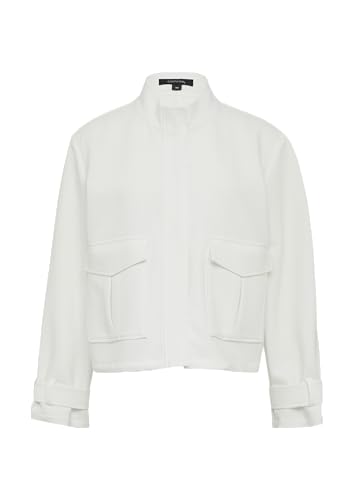 Comma Weite Blouson-Jacke mit Struktur und Tunnelzug weiß 40 von Comma