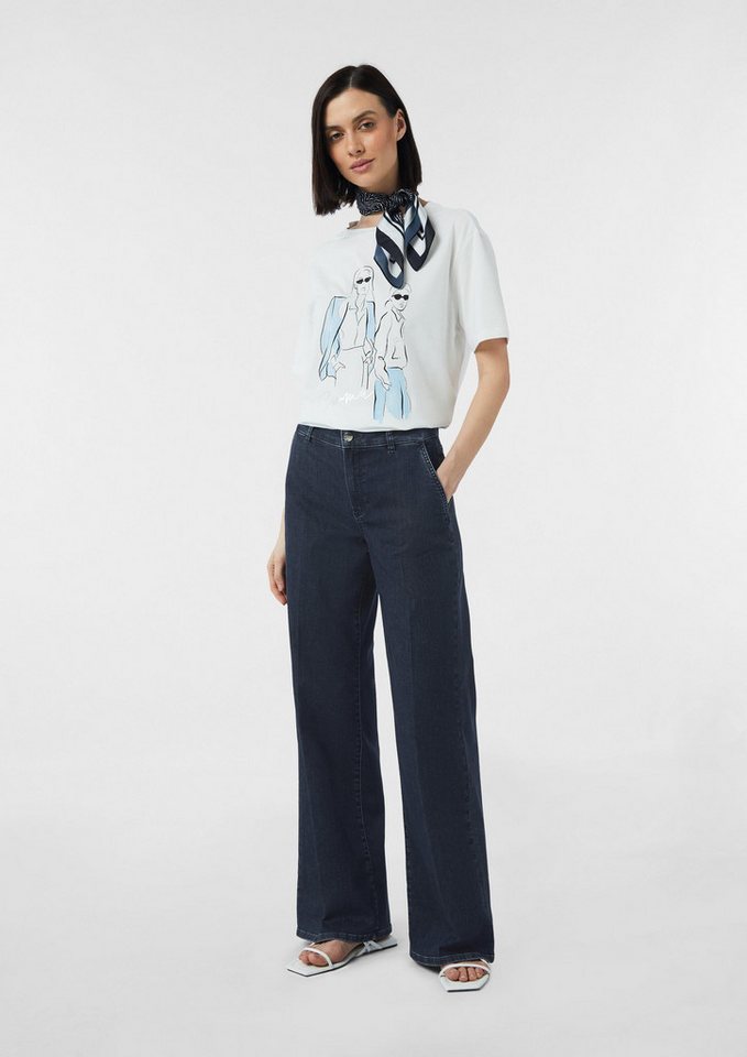 comma Weite Jeans Jeans-Hose Elastische Wide-Leg-Jeans im Loose Fit von comma