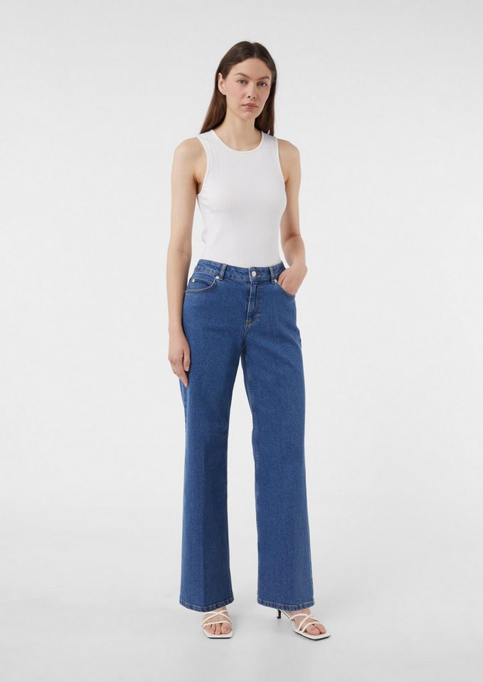 comma Weite Jeans Jeans-Hose Loose-Fit-Jeans mit hohem Bund von comma