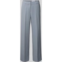 comma Wide Fit Stoffhose mit Viskose-Anteil und Bügelfalten in Rauchblau, Größe 36 comma Wide Fit Stoffhose mit Viskose-Anteil und Bügelfalten in Rauchblau, Größe 36 von comma