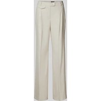 comma Wide Leg Stoffhose mit Bundfalten in Sand, Größe 42 von comma