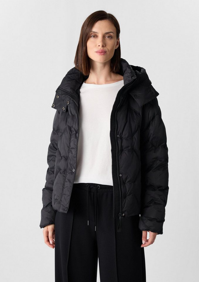 comma Winterjacke Outdoor-Jacke Gesteppte Pufferjacke mit Stehkragen und Kapuze von comma