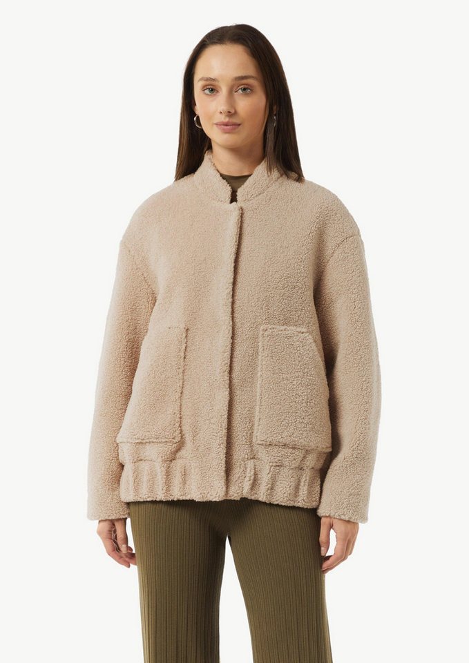 comma Winterjacke Outdoor-Jacke Oversize-Blouson aus Teddy-Plüsch von comma