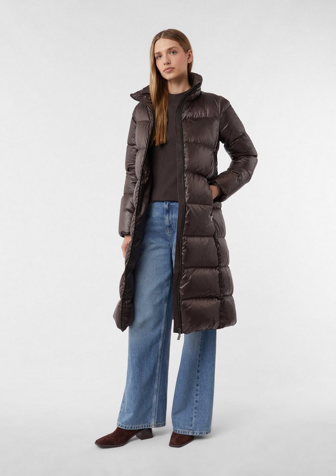 comma Wintermantel Outdoor-Mantel Schimmernder Daunenmantel mit Stehkragen von comma