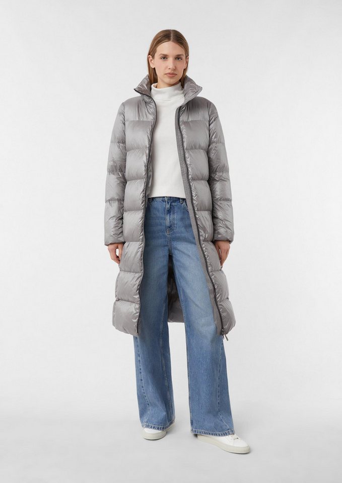 comma Wintermantel Outdoor-Mantel Schimmernder Daunenmantel mit Stehkragen von comma