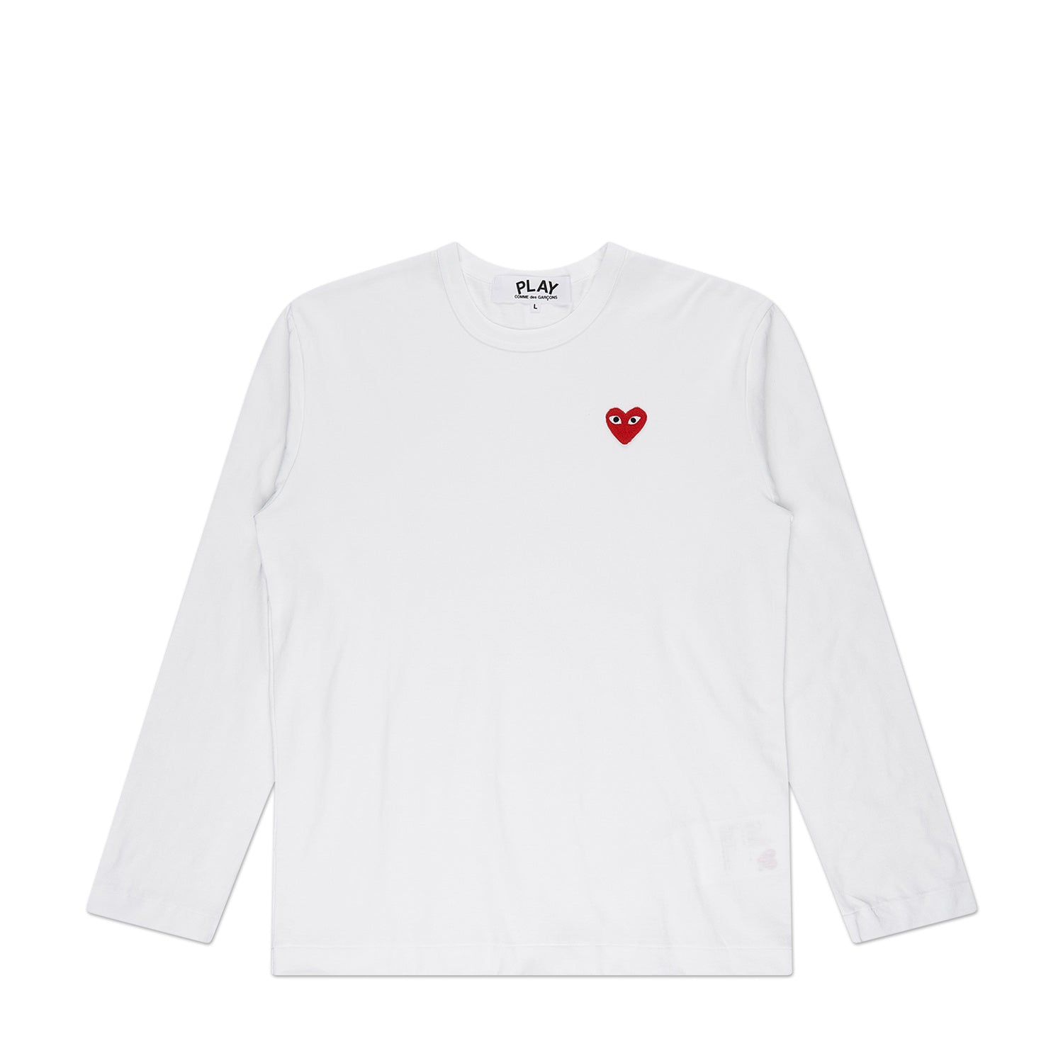 comme des garçons play long sleeve knit (white) von comme des garçons play