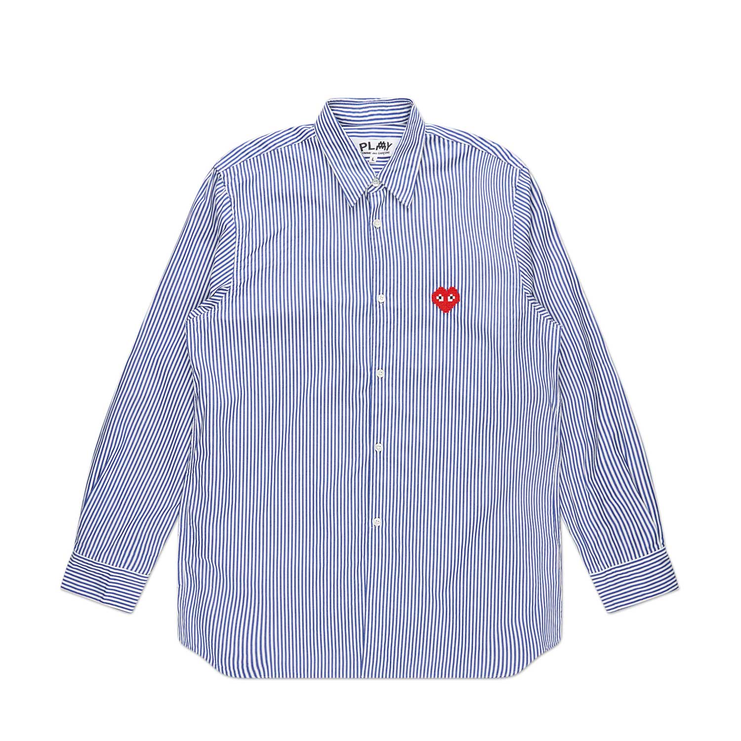 comme des garçons play shirt woven (blue / white) von comme des garçons play