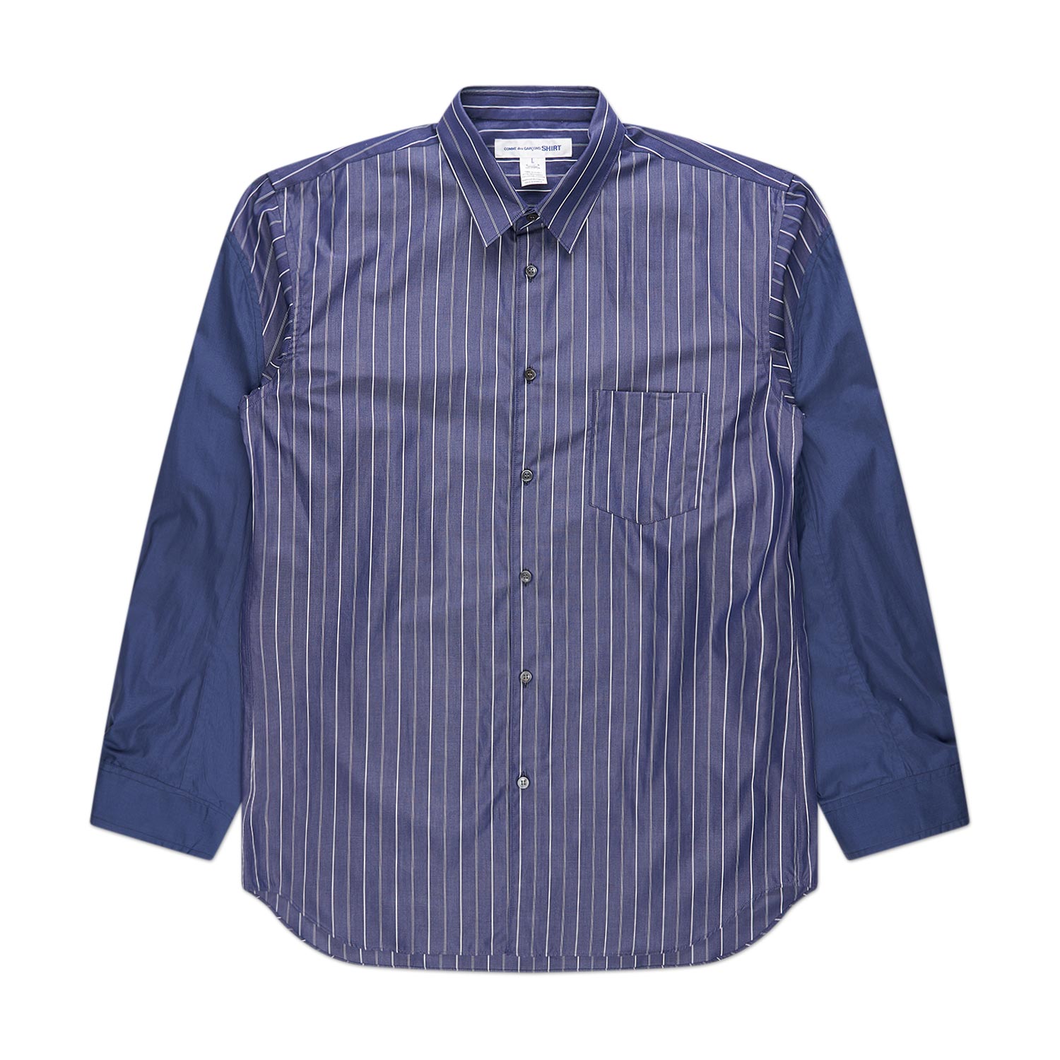 comme des garçons shirt shirt woven (blue / white) von comme des garçons shirt