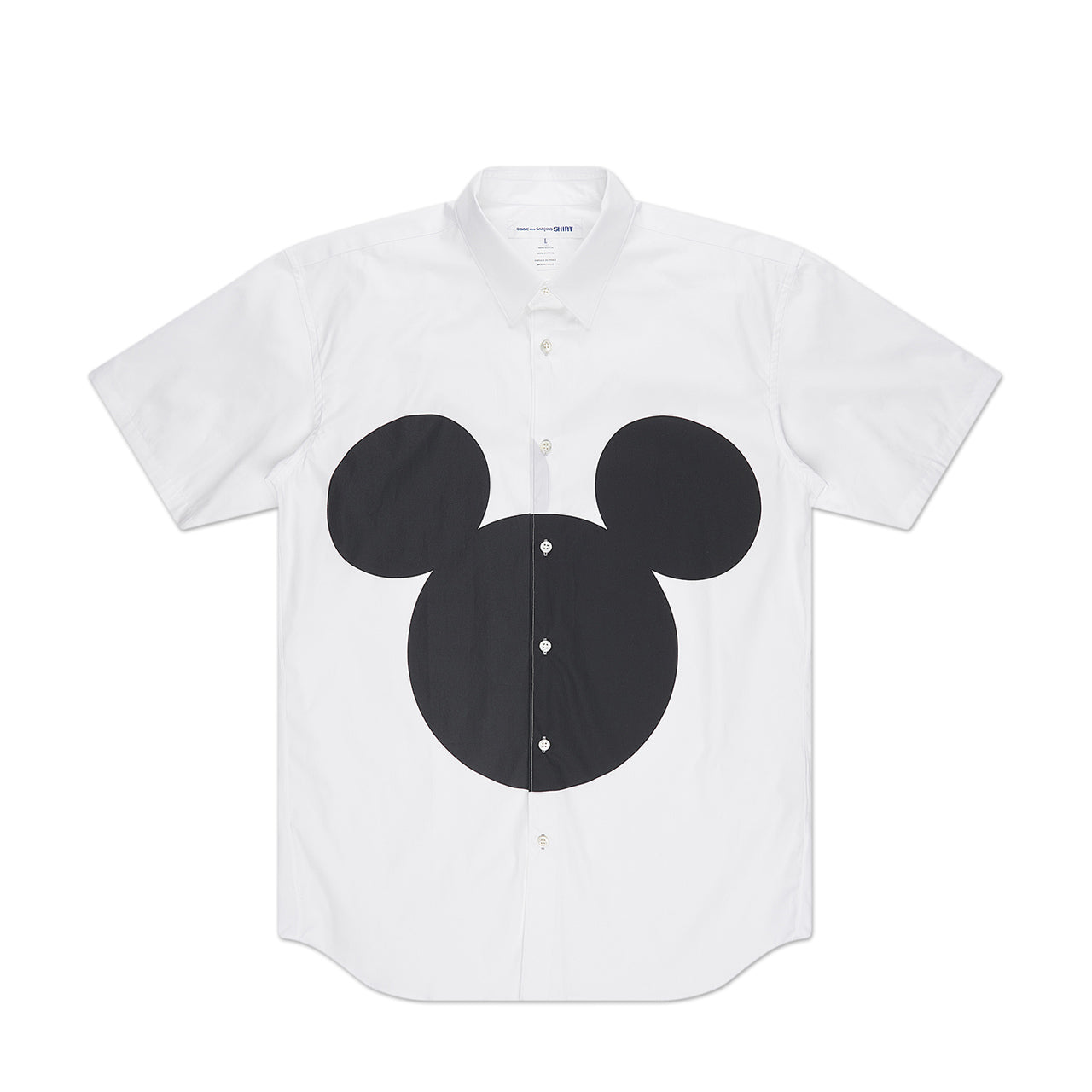 comme des garçons shirt woven shirt (white / black) von comme des garçons shirt