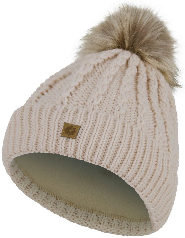 compagno Bommelmütze (1-St) Wintermütze Strickmütze Damen Mütze Winter Beanie von compagno