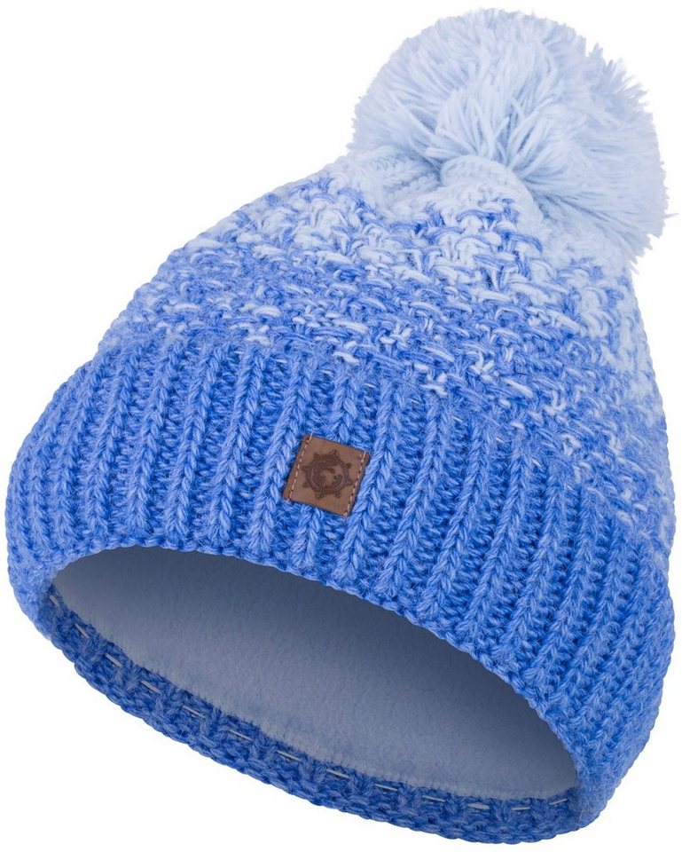 compagno Bommelmütze (1-St) Kindermütze Bommelmütze Wintermütze Beanie Strickmütze Jungen Mädchen von compagno