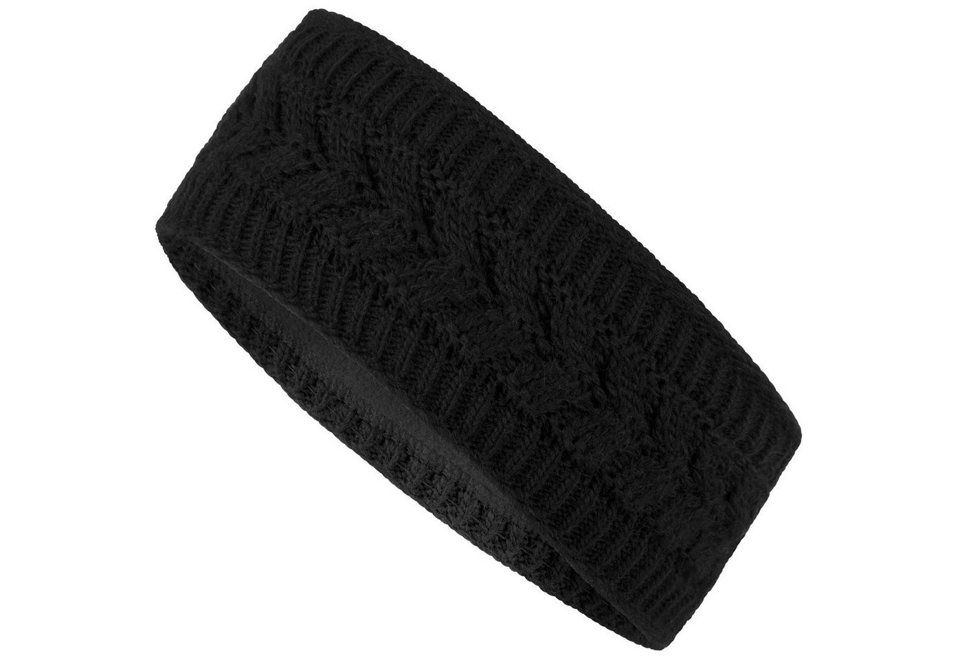 compagno Stirnband (1-St) Stirnband gefüttert Damen Strickband Winterstirnband Ohrenschützer Band Kopfband Winter von compagno