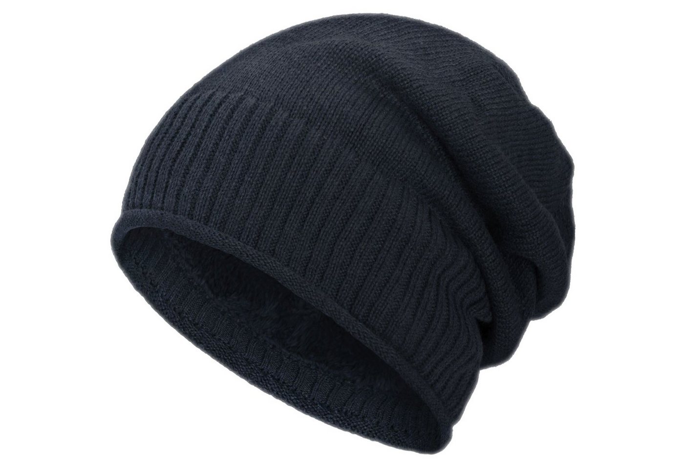 compagno Strickmütze (1-St) Gefütterte Wintermütze Herren Damen Mütze Beanie Haube Strickmütze von compagno