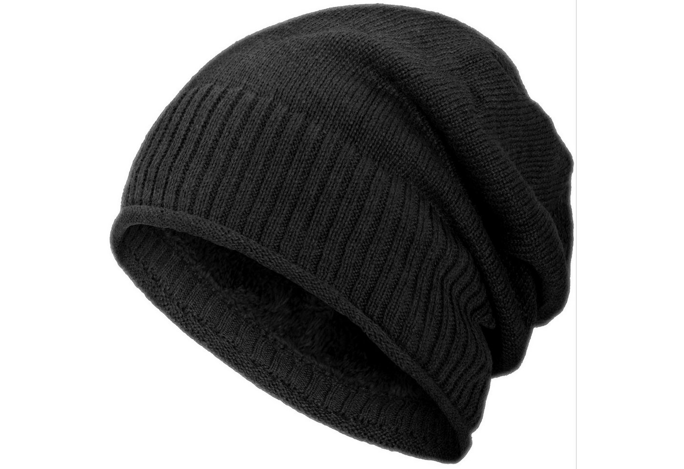 compagno Strickmütze (1-St) Gefütterte Wintermütze für Herren und Damen Mütze Beanie Haube von compagno