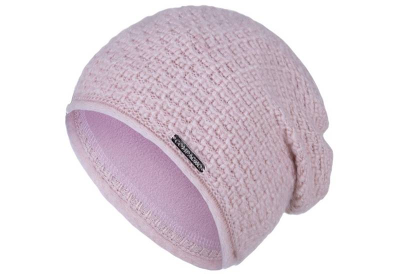 compagno Strickmütze (1-St) Grobstrick Beanie Wintermütze Strickmütze Damen gefüttert Fleece von compagno