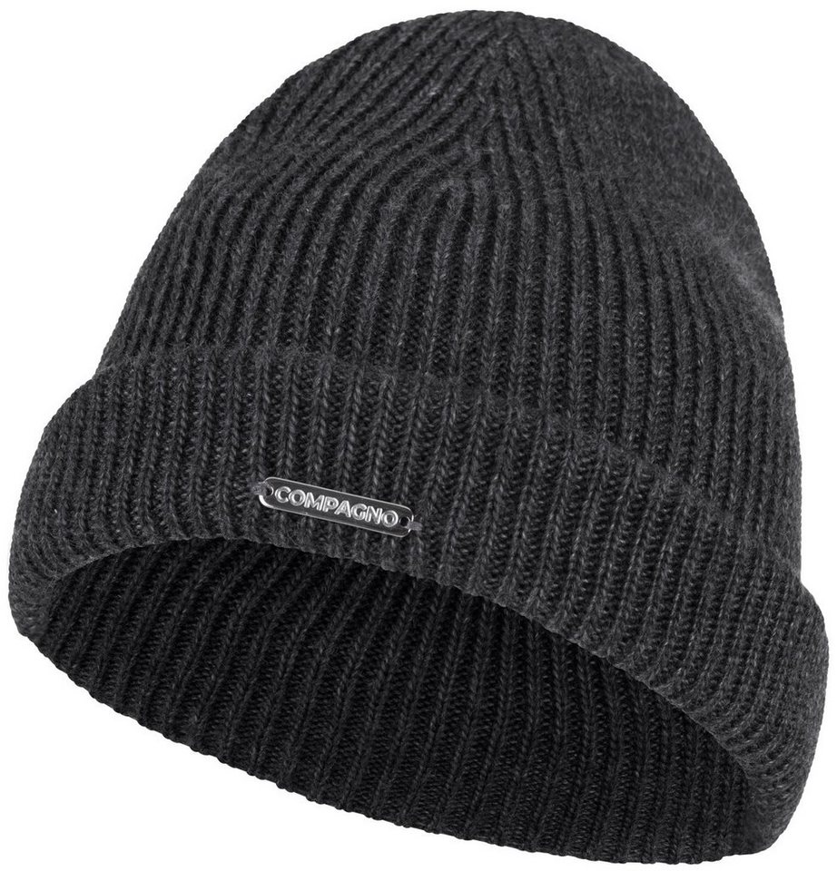 compagno Strickmütze (1-St) Kindermütze Wintermütze Beanie Jungen Mädchen Strickmütze 2-10 Jahre von compagno