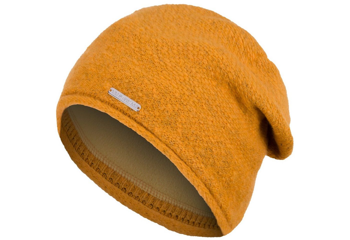 compagno Strickmütze (1-St) Klassische Beanie Wintermütze Strickmütze Damen gefüttert Fleecefutter von compagno