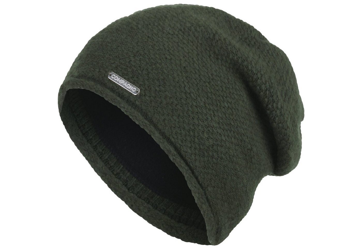 compagno Strickmütze (1-St) Klassische Beanie Wintermütze Strickmütze Damen gefüttert Fleecefutter von compagno