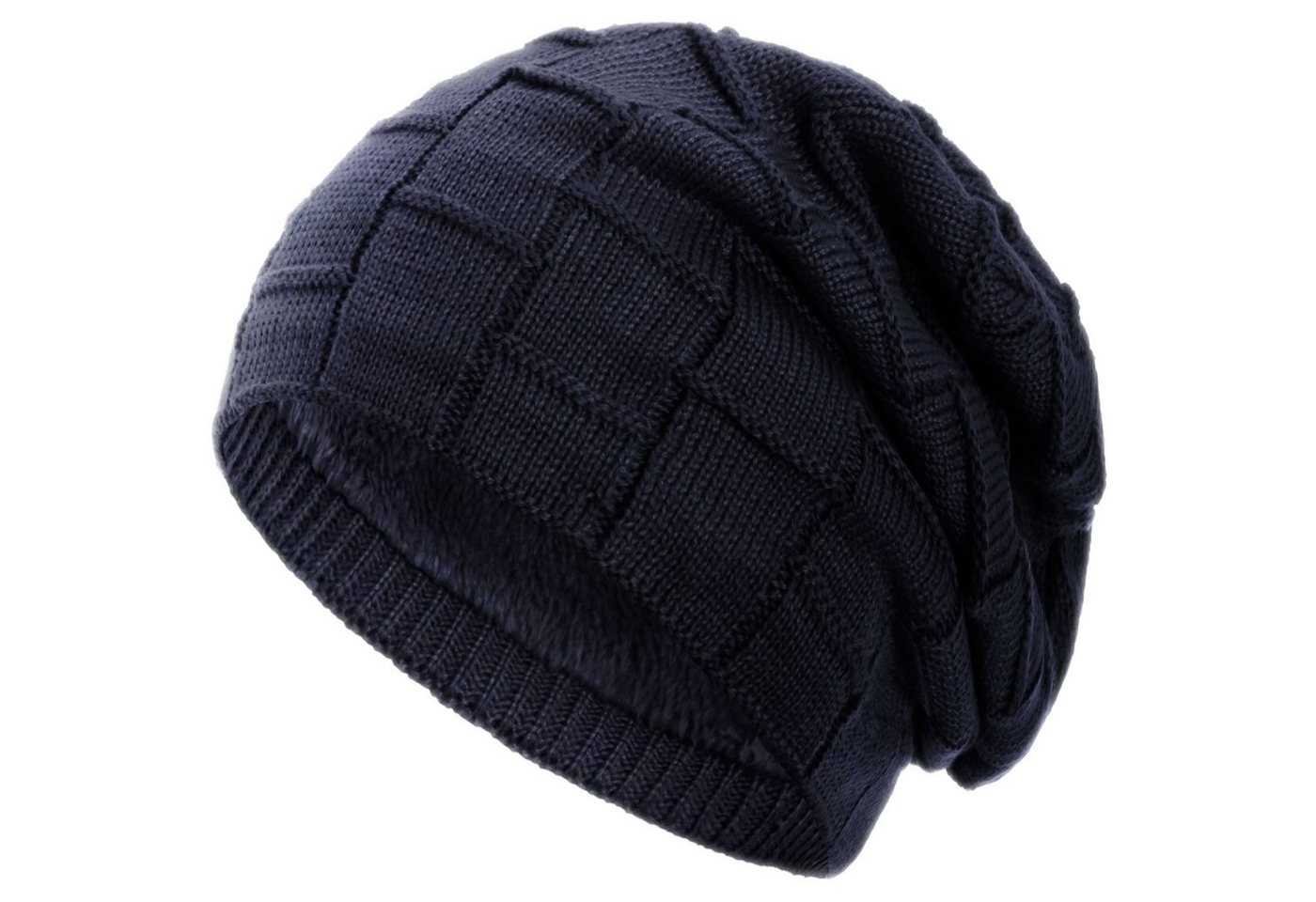 compagno Strickmütze (1-St) Gefütterte Beanie Wintermütze Damen Herren Mütze Haube Winter Herbst von compagno