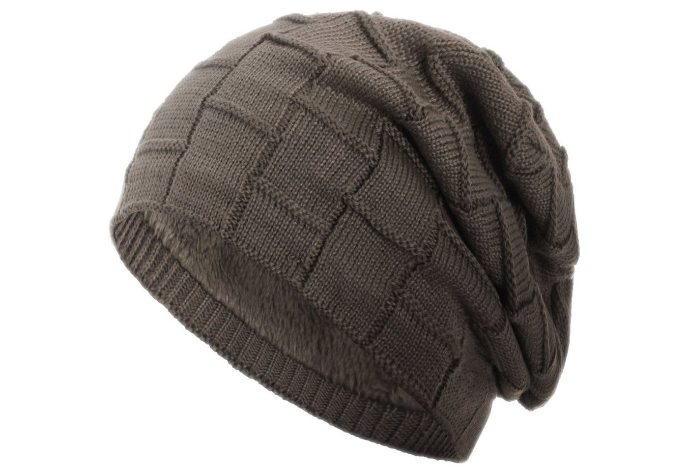 compagno Strickmütze (1-St) Gefütterte Beanie Wintermütze Damen Herren Mütze Haube Winter Herbst von compagno