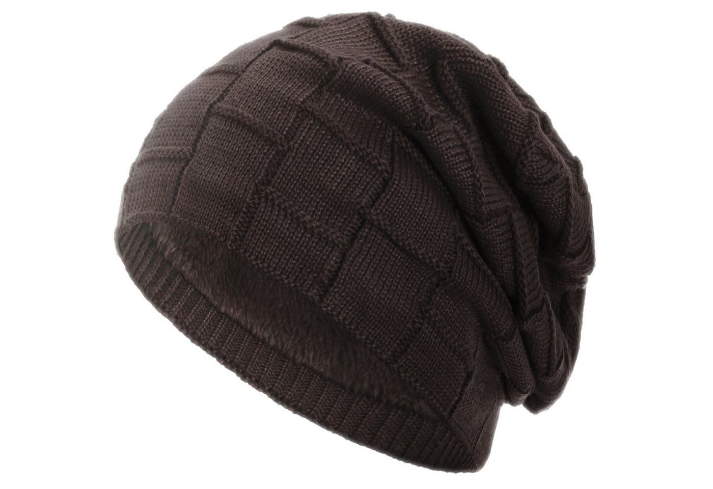 compagno Strickmütze (1-St) Gefütterte Beanie Wintermütze Damen Herren Mütze Haube Winter Herbst von compagno