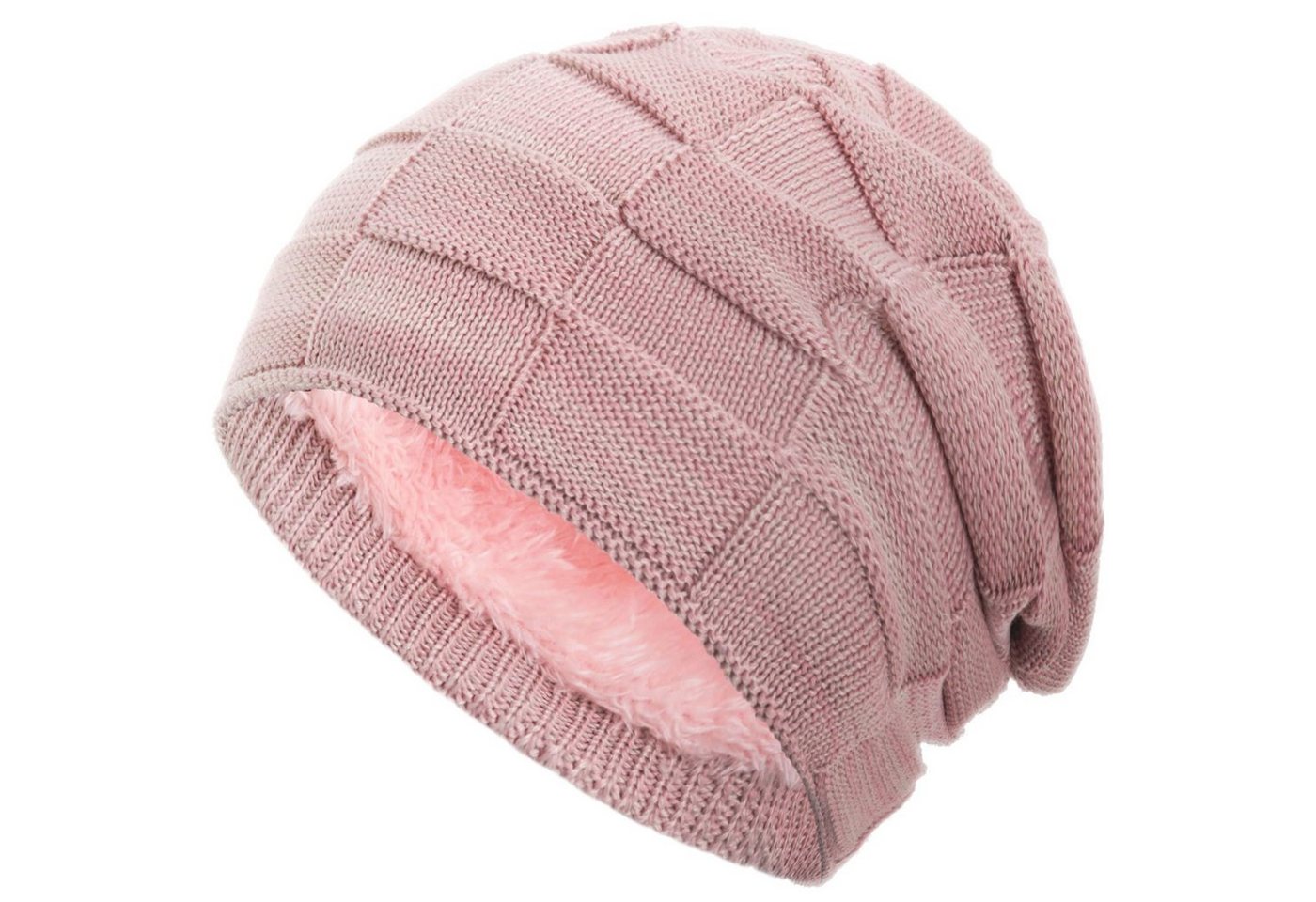 compagno Strickmütze (1-St) Gefütterte Beanie Wintermütze Damen Herren Mütze Haube Winter Herbst von compagno