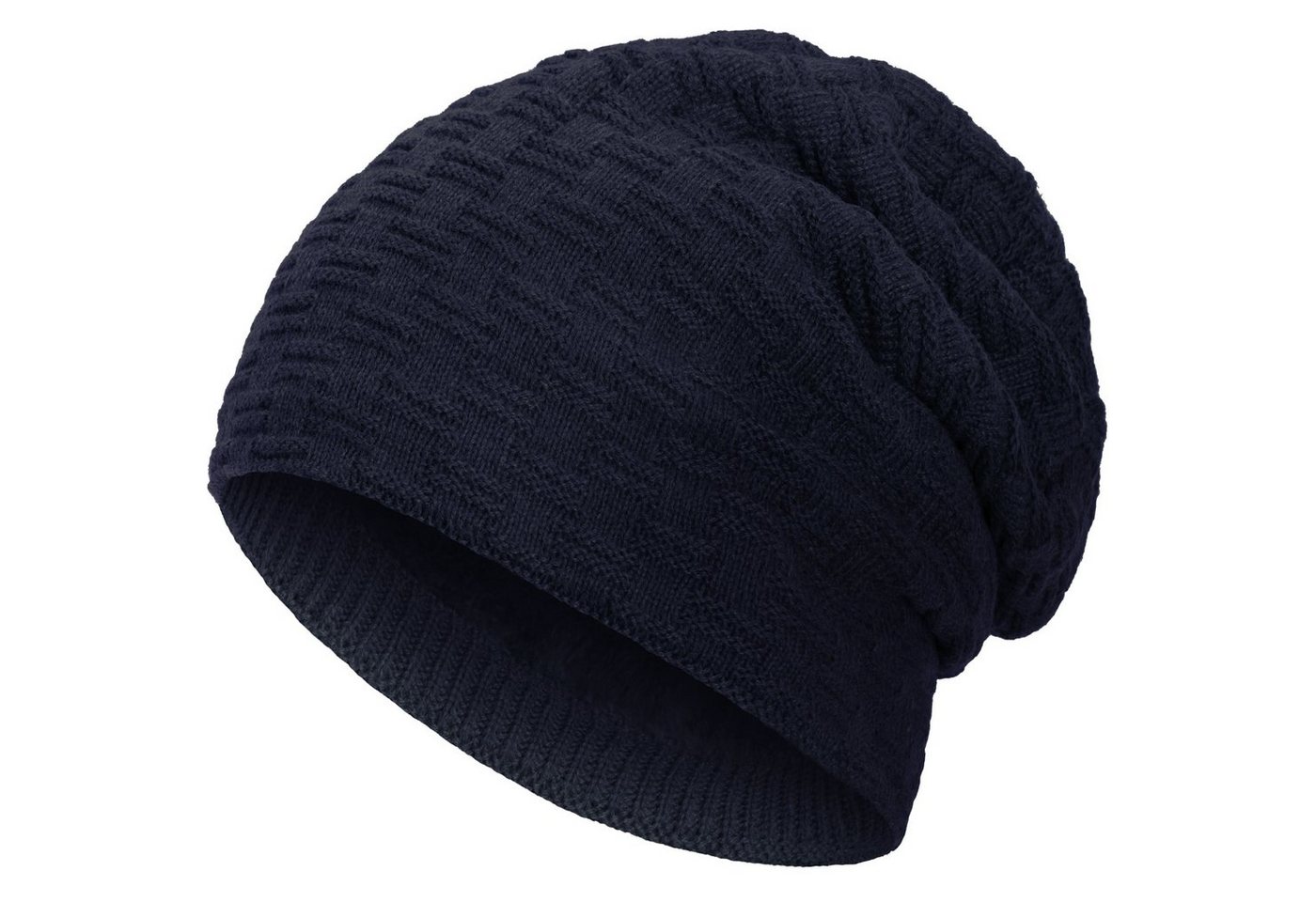 compagno Strickmütze (1-St) Warm gefütterte Wintermütze Strickmütze Beanie Damen und Herren von compagno