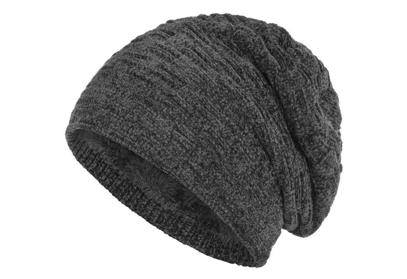 compagno Strickmütze (1-St) Warm gefütterte Wintermütze Strickmütze Beanie Damen und Herren von compagno