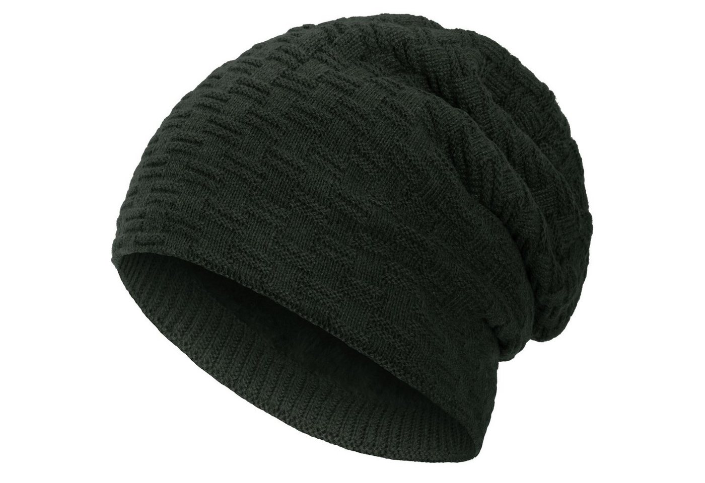 compagno Strickmütze (1-St) Warm gefütterte Wintermütze Strickmütze Beanie Damen und Herren von compagno