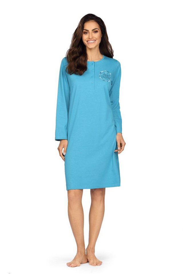 comtessa Nachthemd (Set, 1-tlg., 1-teilig) Damen Sleepshirt ca.100cm Nachthemd Baumwolle von comtessa