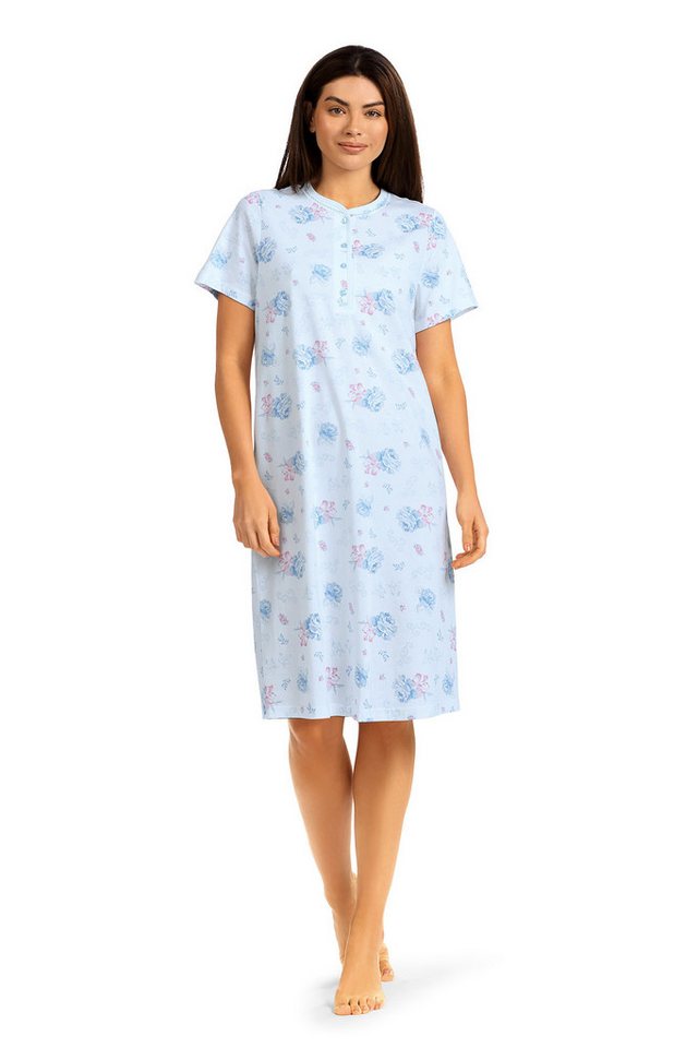 comtessa Nachthemd (Set, 1-tlg., 1-teilig) Damen Sleepshirt ca.105cm Schlafshirt Baumwolle Blumen von comtessa