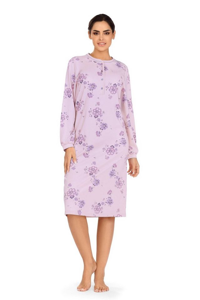 comtessa Nachthemd (Set, 1-tlg., 1-teilig) Damen Sleepshirt ca.110cm Nachthemd Baumwolle Blumendruck von comtessa