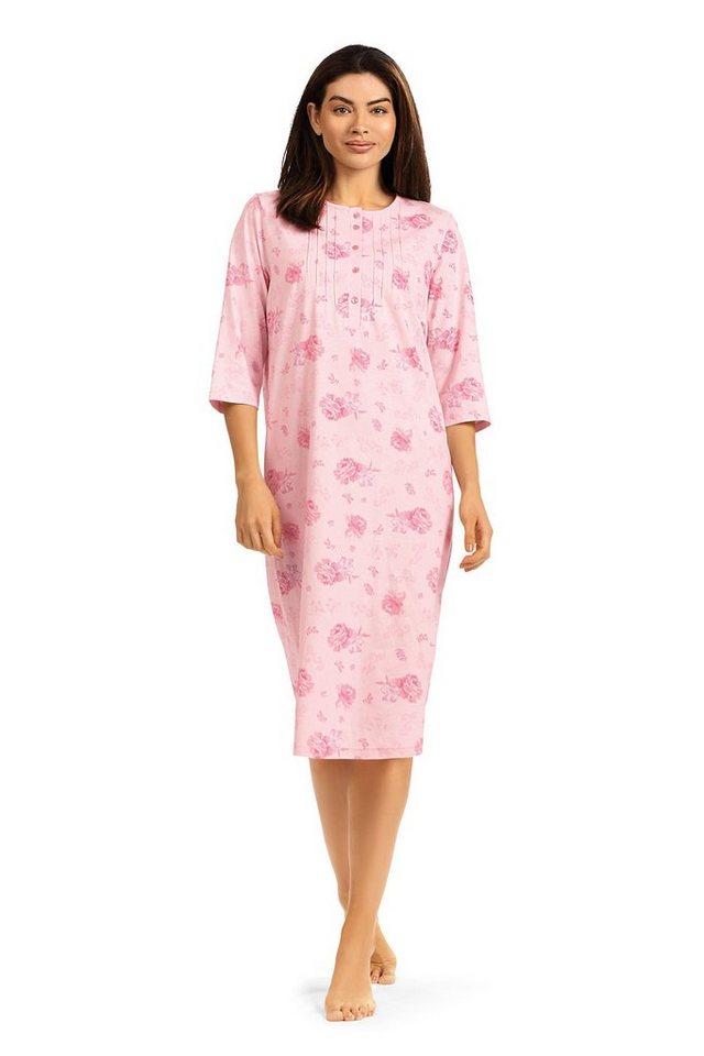 comtessa Nachthemd (Set, 1-tlg., 1-teilig) Damen Sleepshirt ca.110cm Schlafshirt Baumwolle Blumen von comtessa