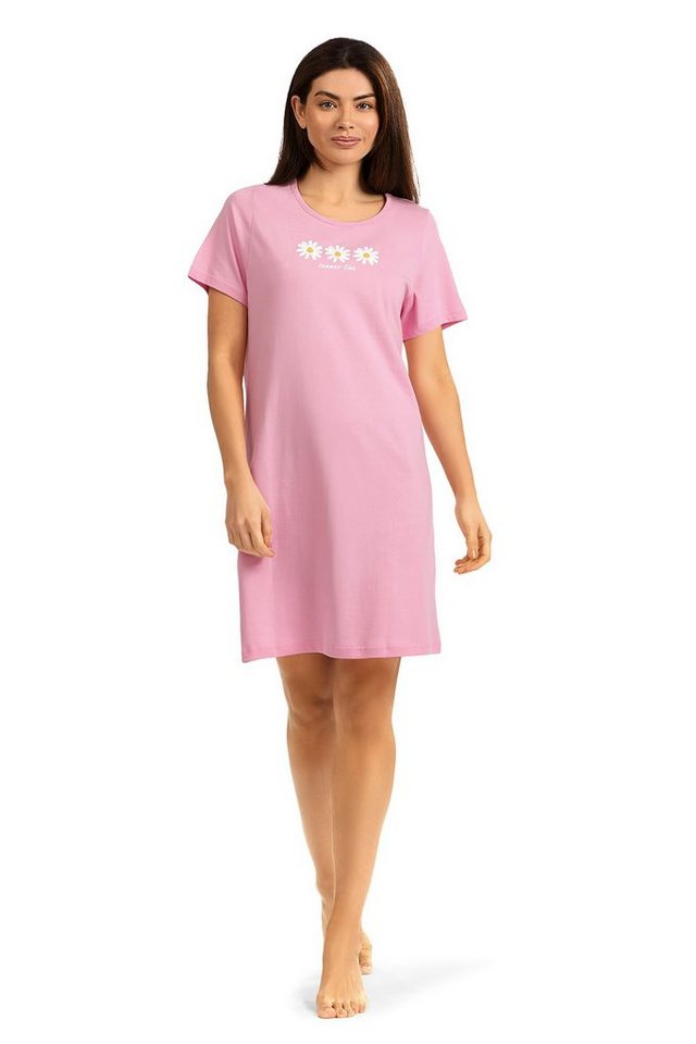 comtessa Nachthemd (Set, 1-tlg., 1-teilig) Damen Sleepshirt ca.95cm Schlafshirt Baumwolle Margeriten von comtessa