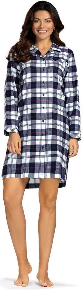 comtessa Nachthemd Lovely Dreams (Set, 1-tlg., 1-teilig) Damen Sleepshirt Flanell ca.95cm lang Langarm geknöpft große Größen von comtessa
