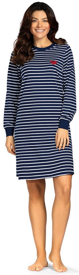 comtessa Nachthemd Lovely Dreams (Set, 1-tlg., 1-teilig) Damen Sleepshirt ca.100cm Schlafshirt Baumwolle Bündchen große Größen von comtessa