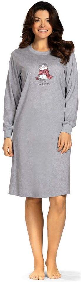 comtessa Nachthemd Lovely Dreams (Set, 1-tlg., 1-teilig) Damen Sleepshirt ca.105cm Schlafshirt Baumwolle Bündchen große Größen von comtessa