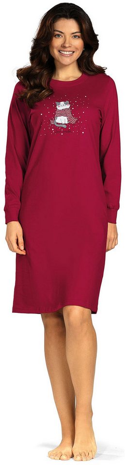 comtessa Nachthemd Lovely Dreams (Set, 1-tlg., 1-teilig) Damen Sleepshirt ca.105cm Schlafshirt Baumwolle Bündchen große Größen von comtessa