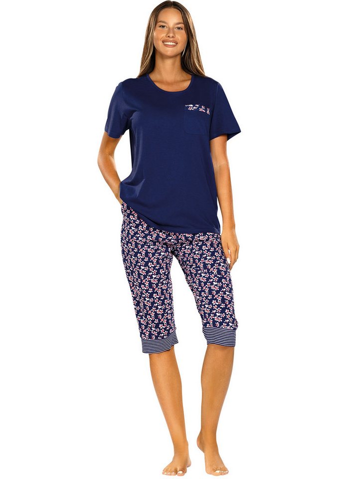 comtessa Pyjama Damen-Schlafanzug Single-Jersey Streifen von comtessa