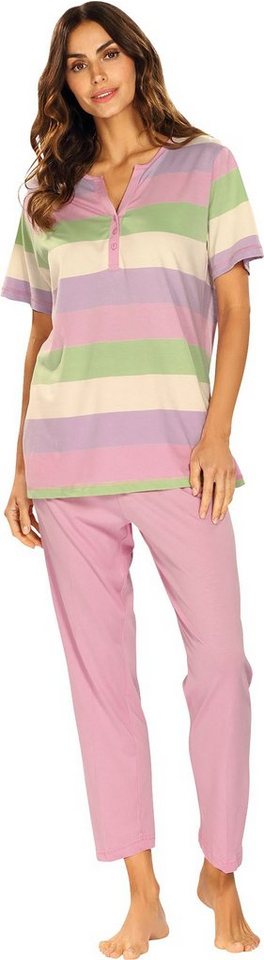 comtessa Pyjama Damen-Schlafanzug Single-Jersey Streifen von comtessa