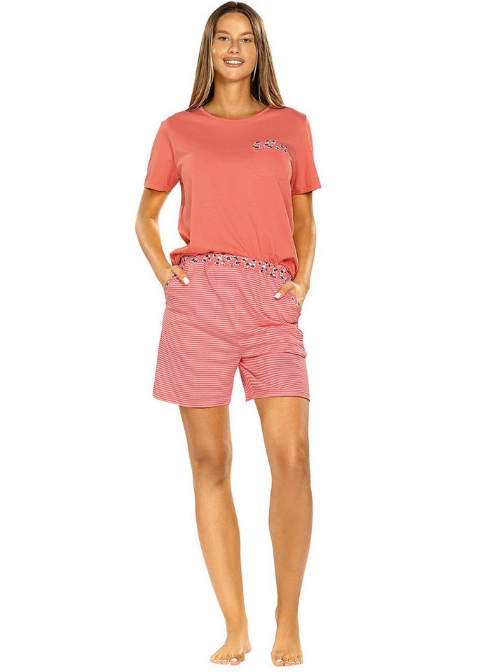 comtessa Pyjama Damen-Shorty Single-Jersey Streifen von comtessa