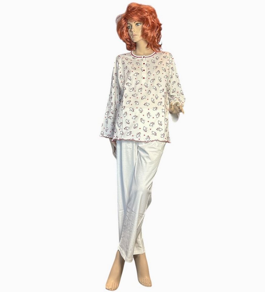 comtessa Schlafanzug Damen Schlafanzug Single Jersey (Packung, 1 Stück) mit Pinguinen und Sternen von comtessa
