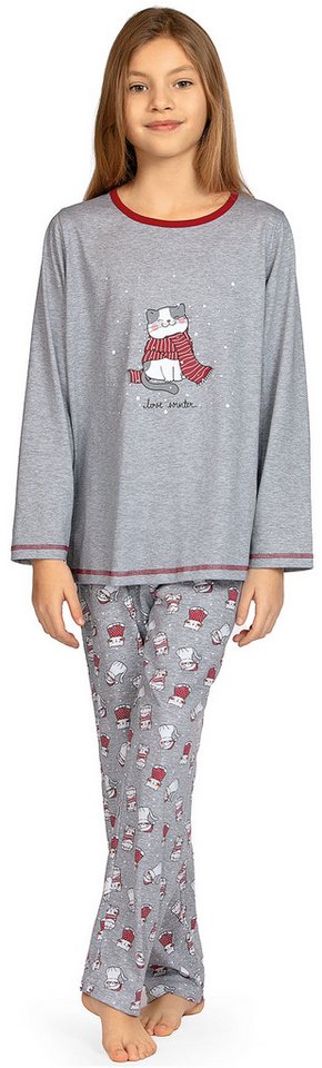 comtessa Schlafanzug Iceberg Buddies (Set, 2 tlg., 2-teilig) Mädchen Pyjama lang Langarm Baumwolle Winter von comtessa