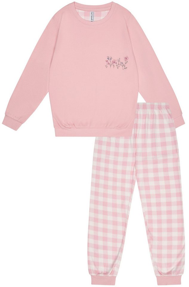 comtessa Schlafanzug Iceberg Buddies (Set, 2 tlg., 2-teilig) Mädchen Pyjama lang Langarm Interlock Baumwolle Winter von comtessa