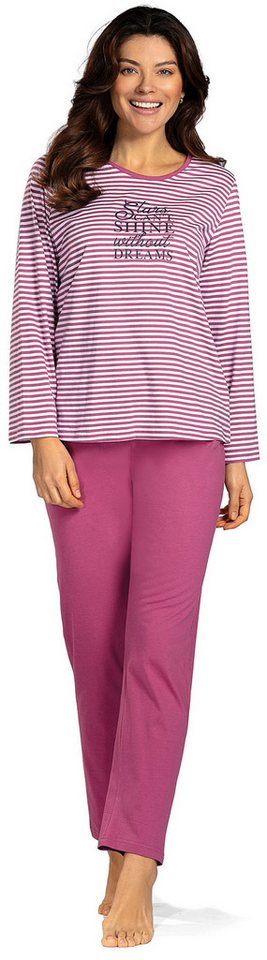 comtessa Schlafanzug Mellow Luxe (Set, 2 tlg., 2-teilig) Damen Pyjama lang Baumwolle Langarm auch große Größen von comtessa