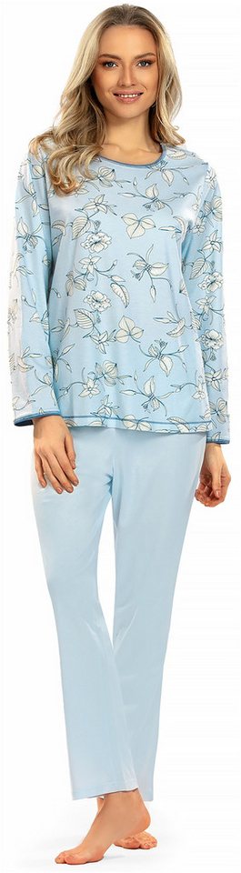 comtessa Schlafanzug Mellow Luxe (Set, 2 tlg., 2-teilig) Damen Pyjama lang Baumwolle Langarm große Größen von comtessa